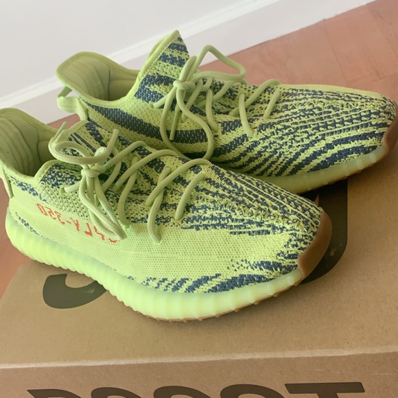 slime green yeezys